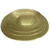 SET/3 BRASS HAMMERED OVAL TRAY-Default-BisqueTraders