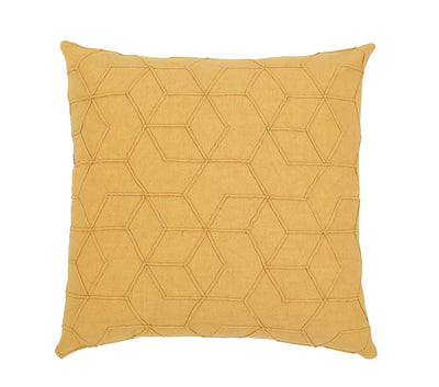 Embroidered Cushion, Mustard