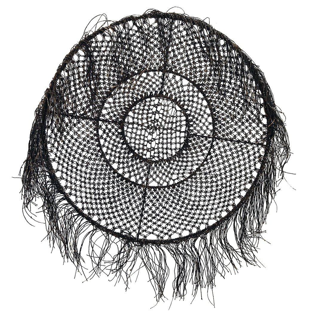 WOVEN BLACK MANDALA 120CM-Default-BisqueTraders