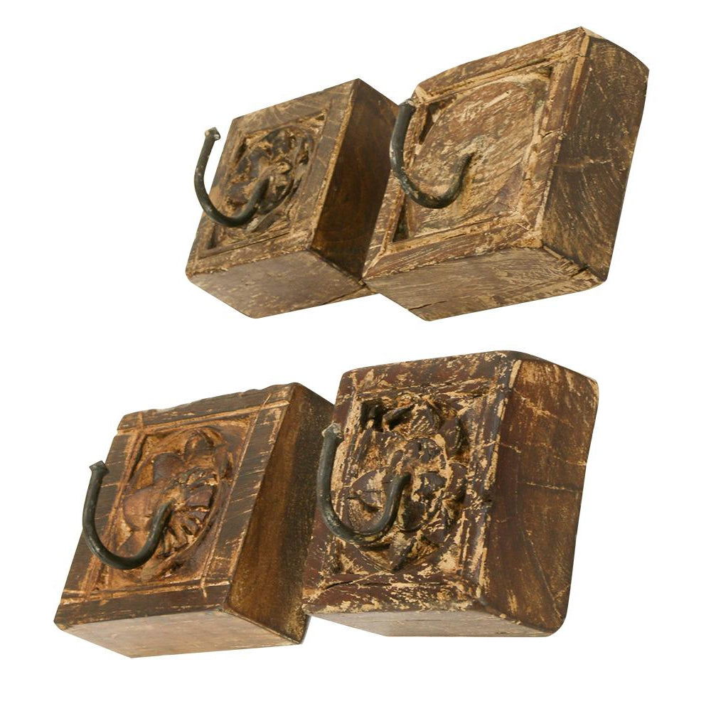 WOOD &amp; IRON SINGLE HOOK-Default-BisqueTraders