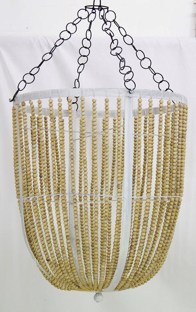 'Roro' White Bead Pendant, Small