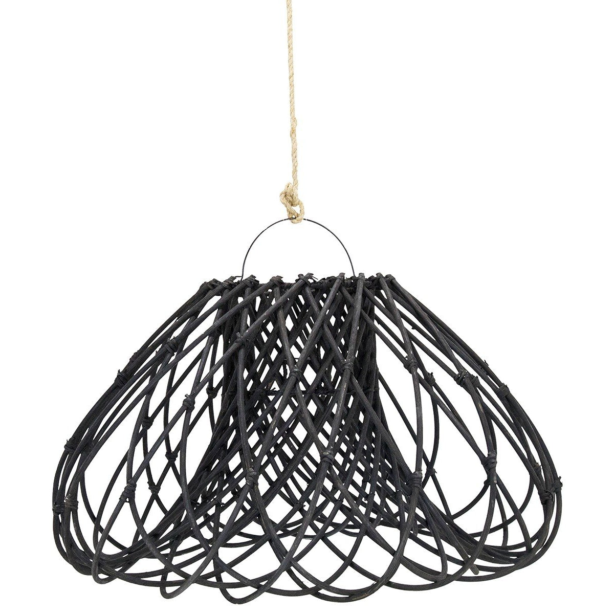 RATTAN PENDANT BLACK-Default-BisqueTraders