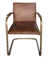 Alessia Leather Dining Chair, Vintage Brown