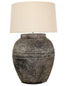 Maina, Terracotta Table Lamp Base, Grey