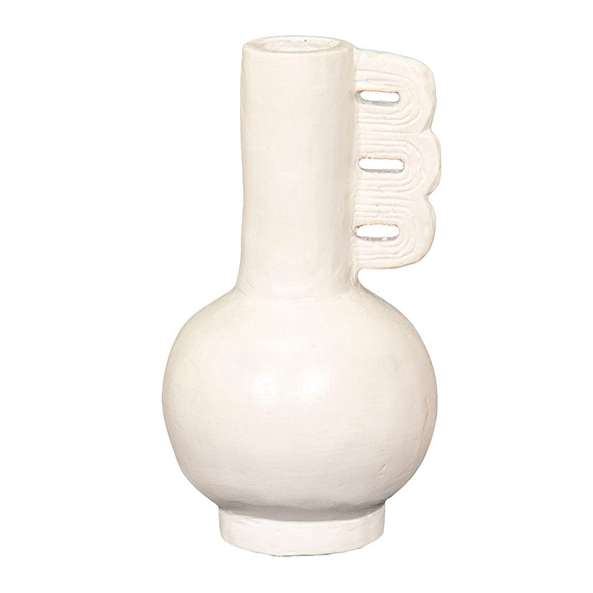 Fuzo : Terracotta Vase, White