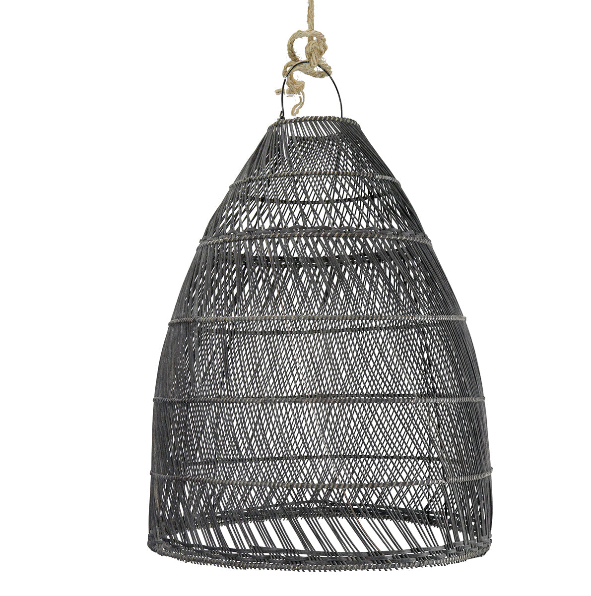 Inoke : Rattan Dome Pendant, Black
