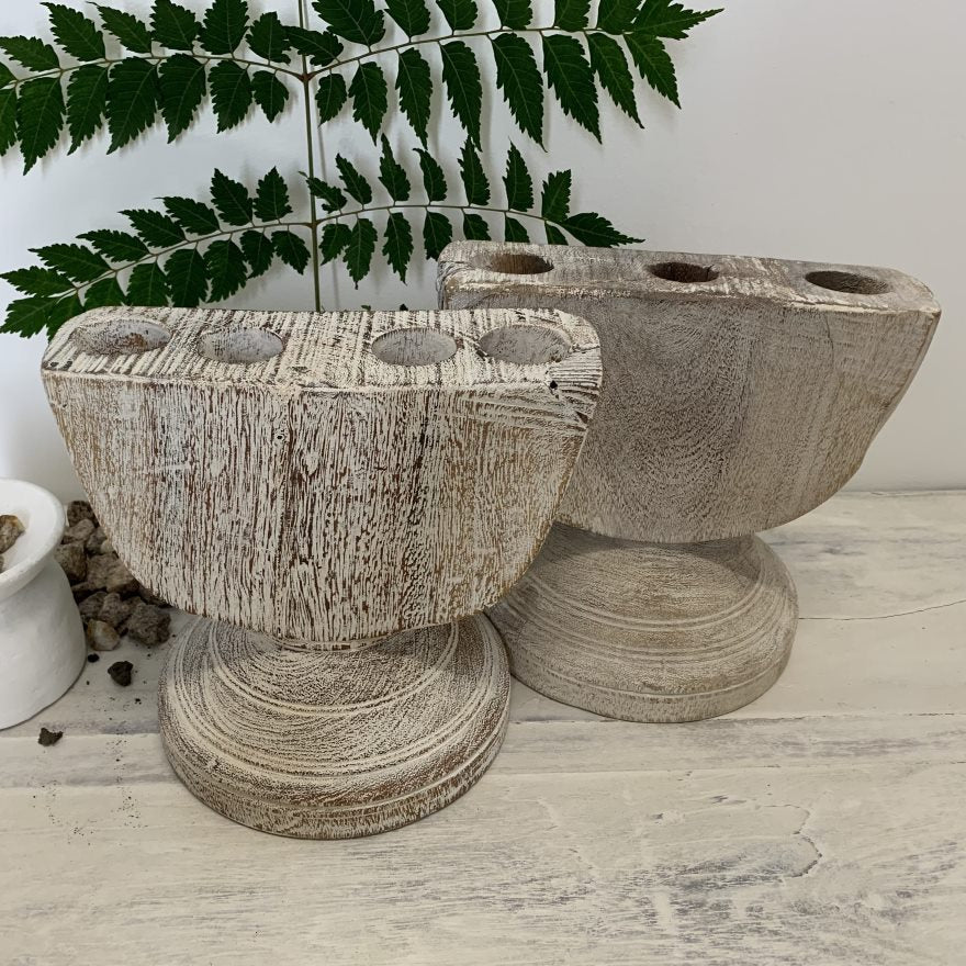 Delan : Wooden Seeder, Whitewashed