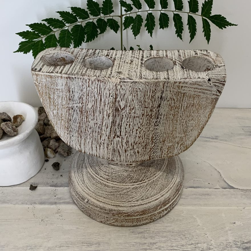 Delan : Wooden Seeder, Whitewashed