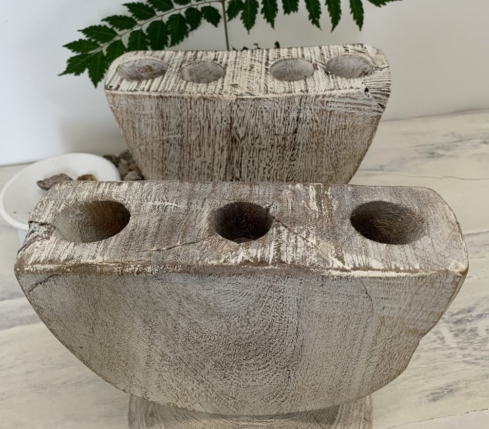 Delan : Wooden Seeder, Whitewashed