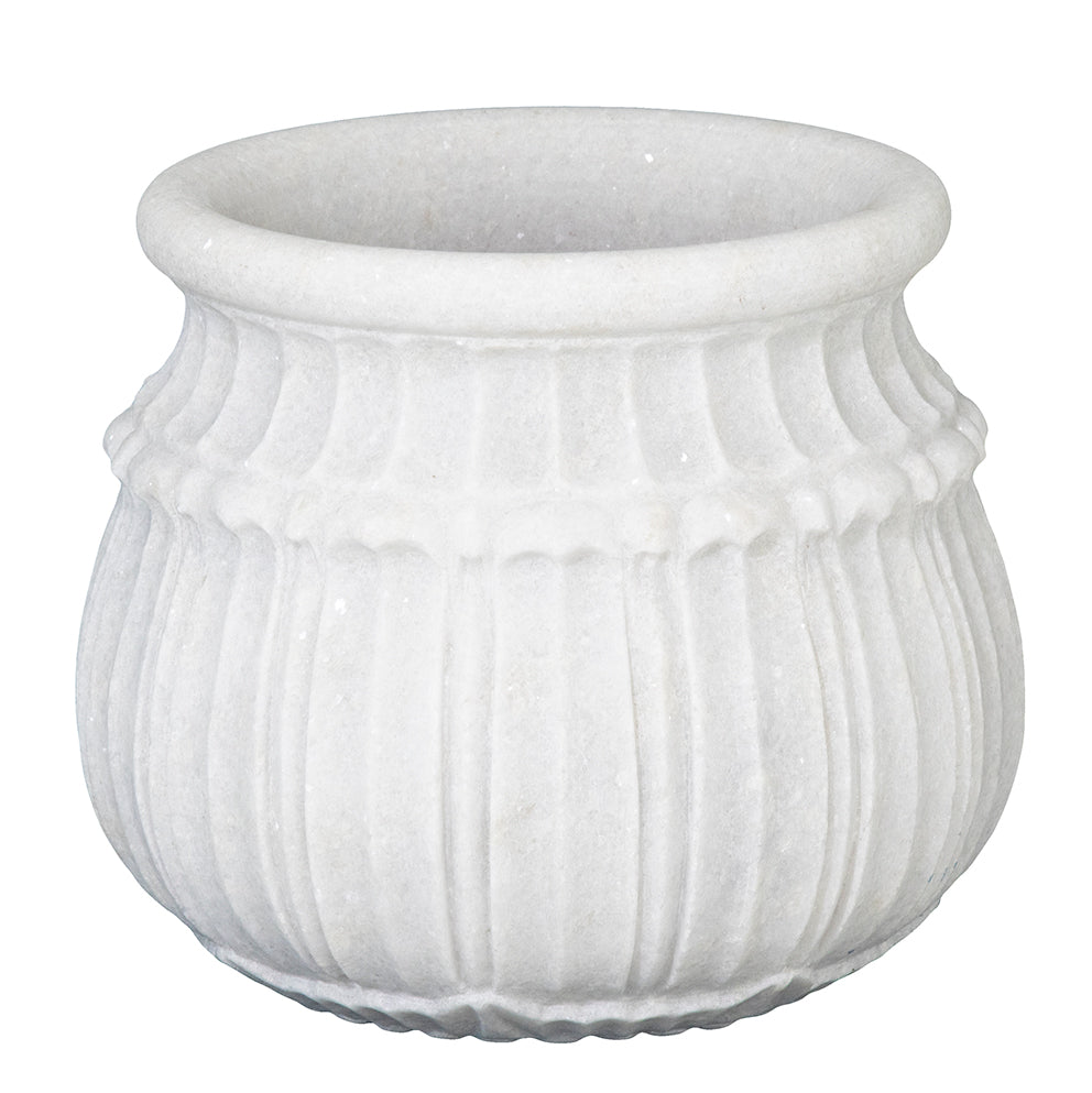 Baku : White Marble Pot 37cm
