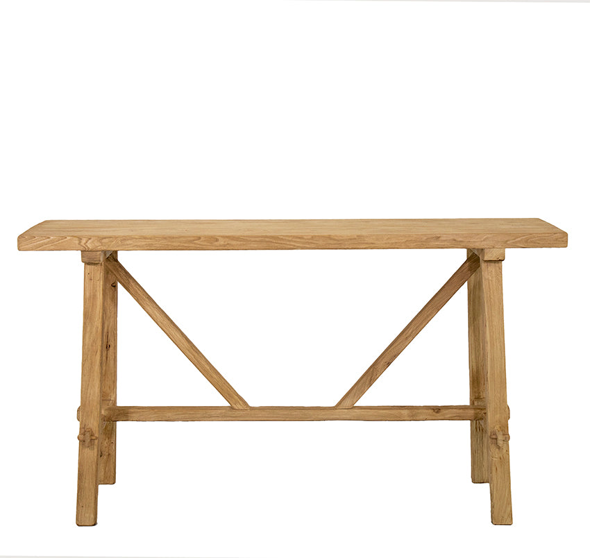 Aubrey : Farmhouse Console, Antique Natural Old Pine