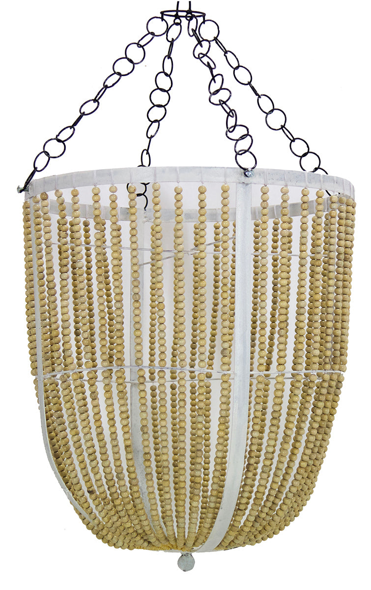 'Roro' White Bead Pendant, Small