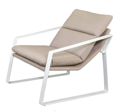 'Coral' Outdoor Single Fabric Recliner, Taupe