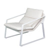 'Coral' Outdoor Single Fabric Recliner, White