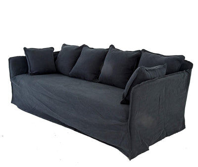 'Khalia' 3 Seater Sofa, Black