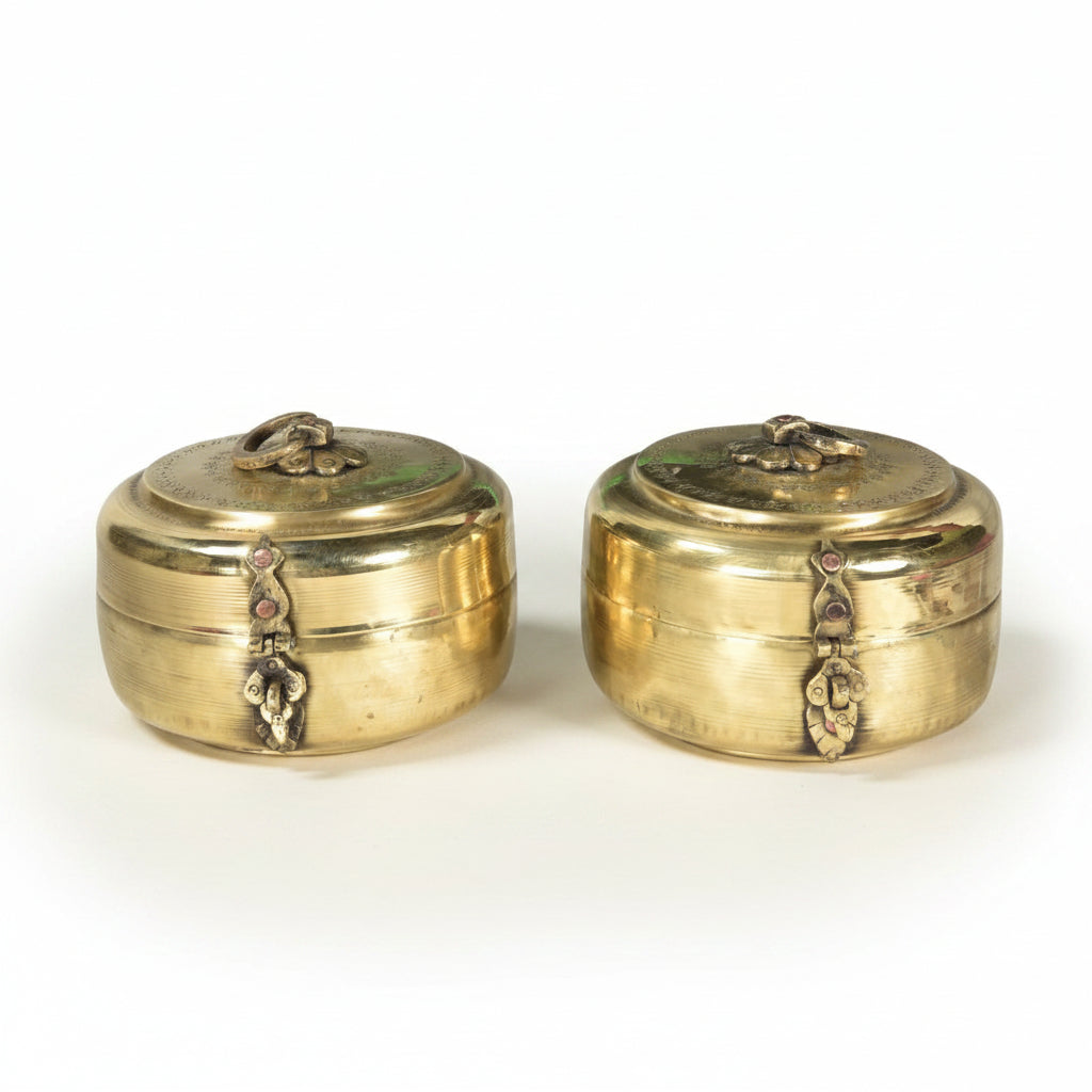 Farsu : Indian Brass Chapati Box