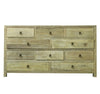 Recycled Pine 10 Drawer Chest, Bleached
