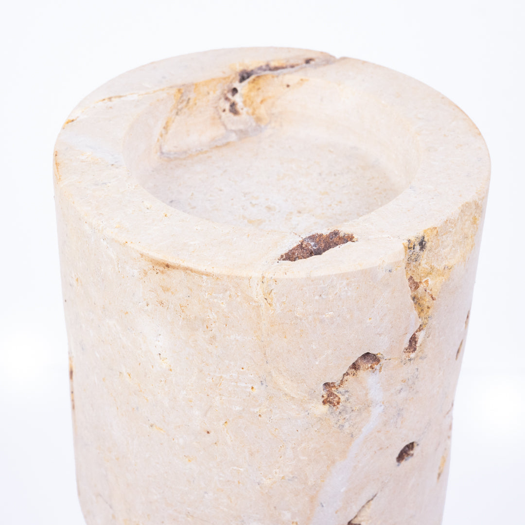 Caru : Coral Candleholder Large 12cm diam x 34cm h