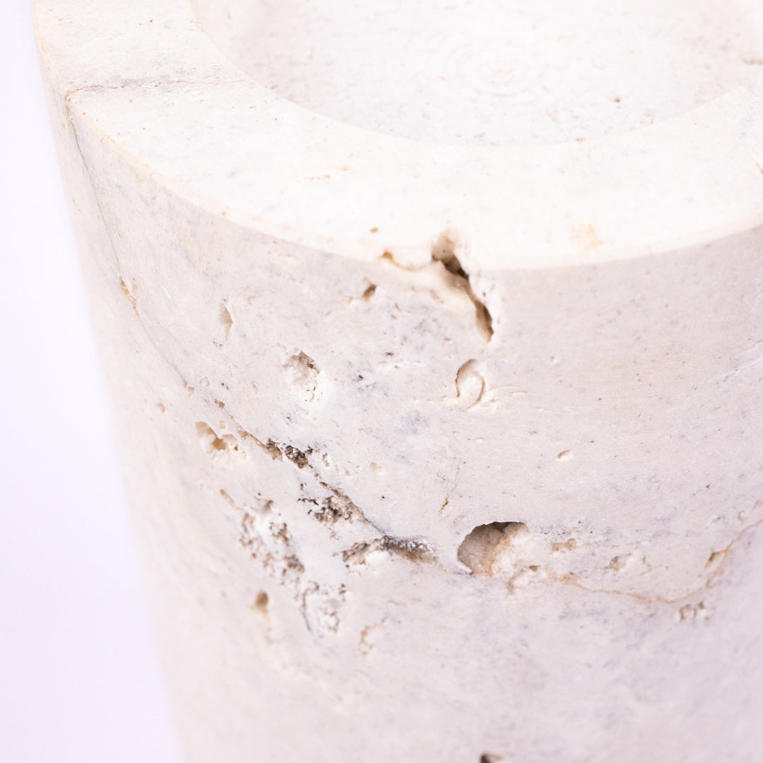 Caru : Coral Candleholder Large 12cm diam x 34cm h