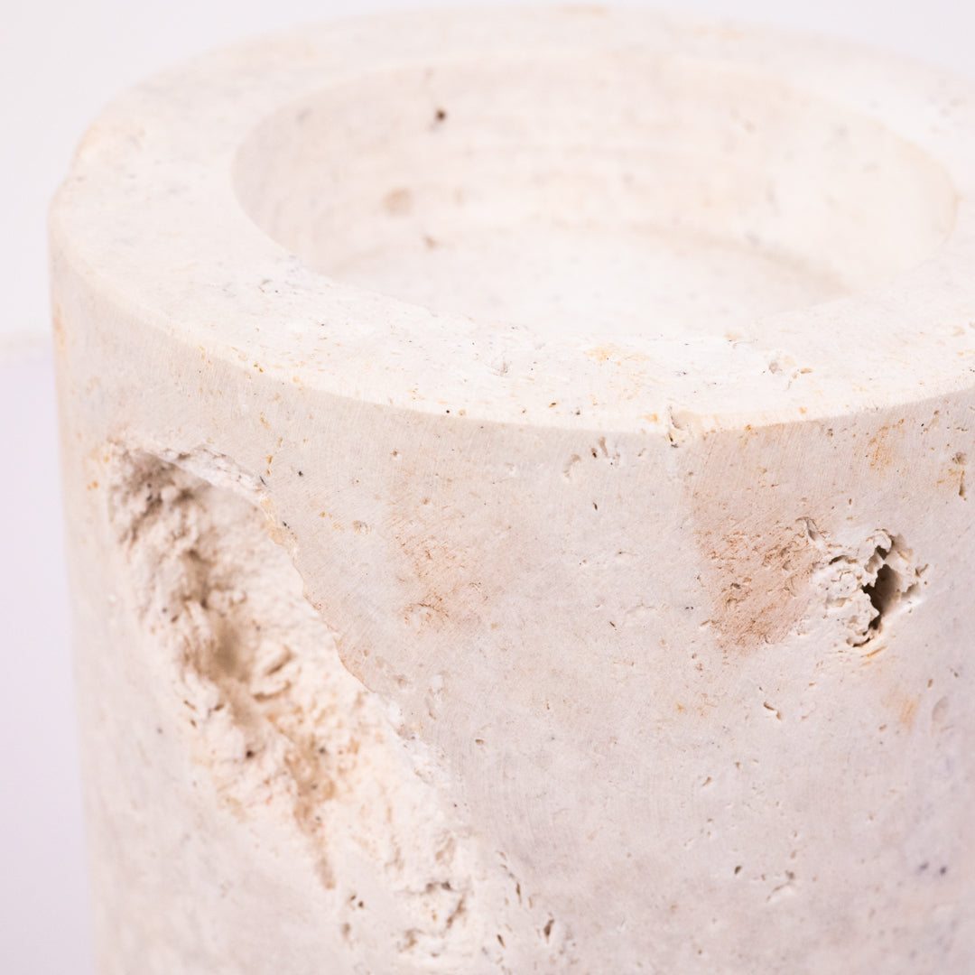 Caru : Coral Candleholder Large 12cm diam x 34cm h