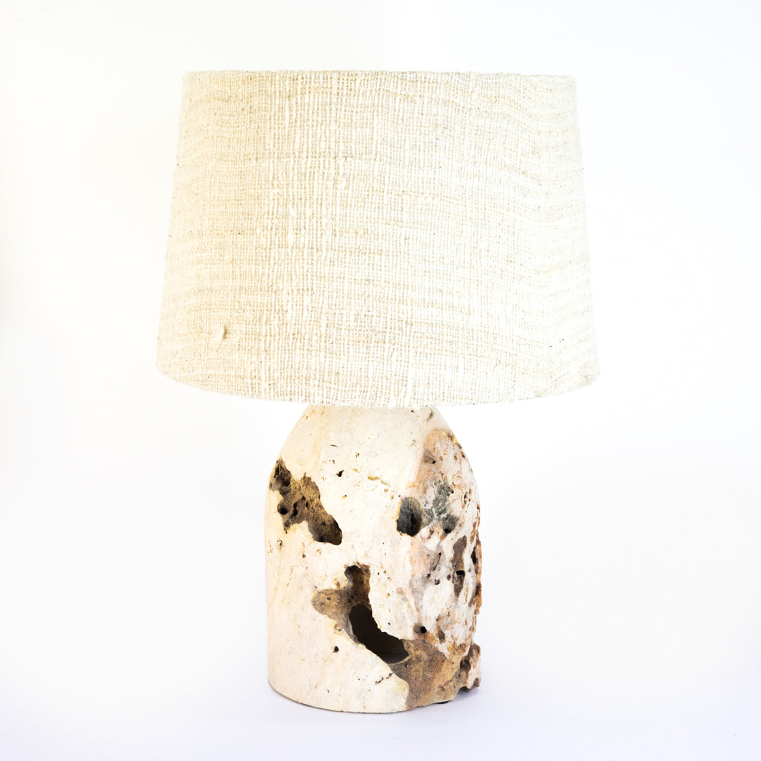 Melati : Cotton Lamp Shade Textured White, Large