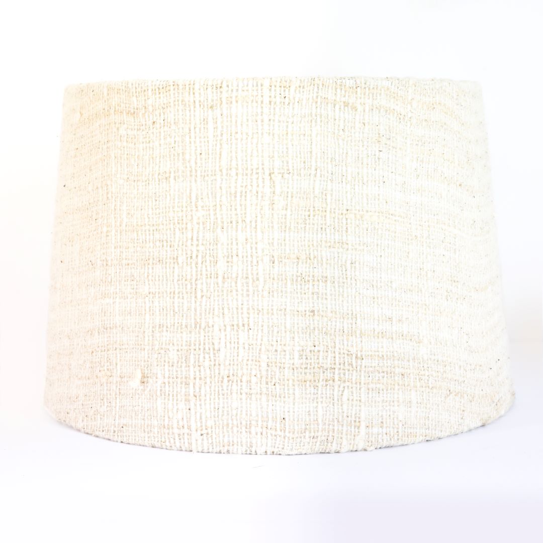 Melati : Cotton Lamp Shade Textured White, Large