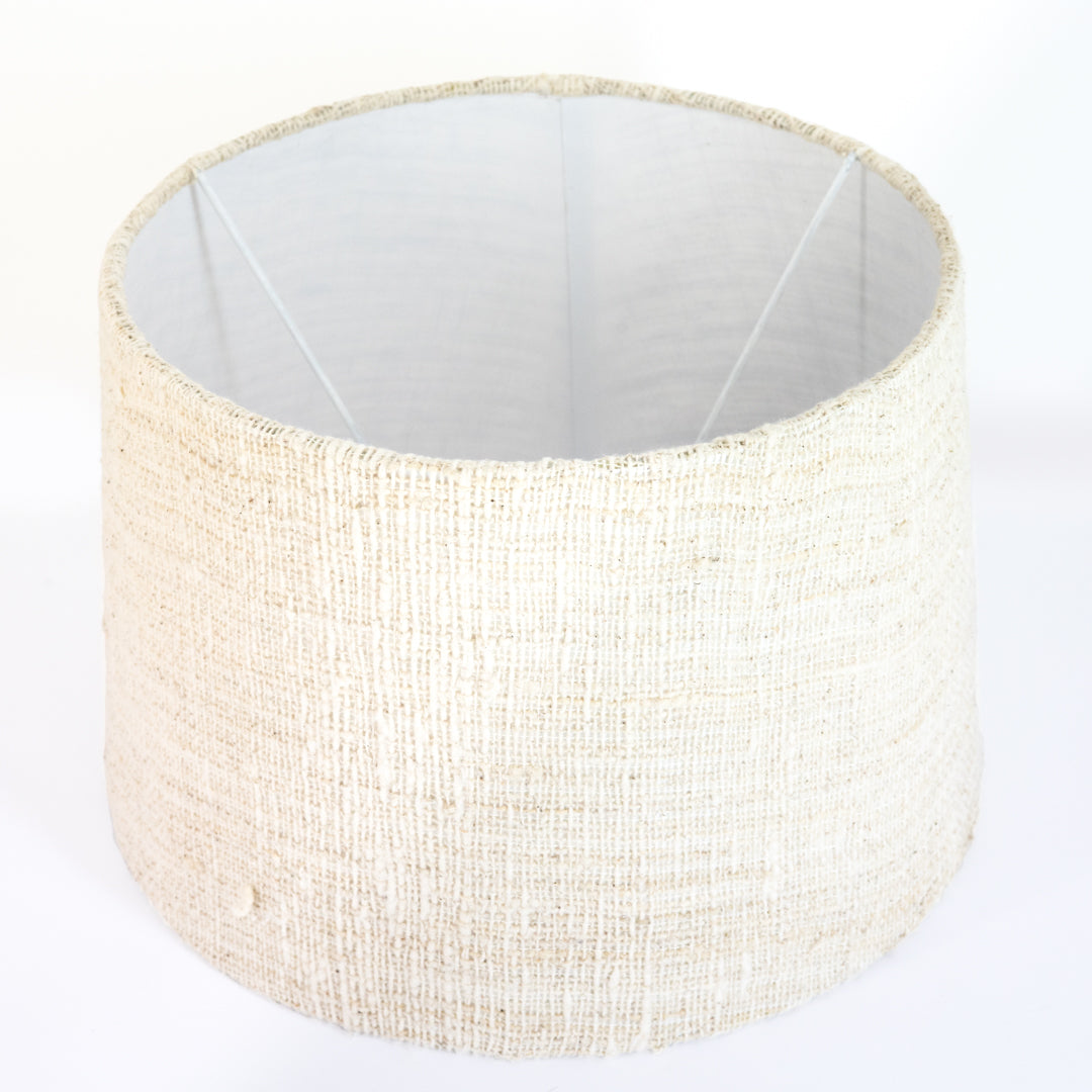 Melati : Cotton Lamp Shade Textured White, Large