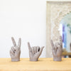 'Rock On' Carved Hand Statue