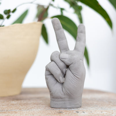 'Peace' Carved Hand Statue.