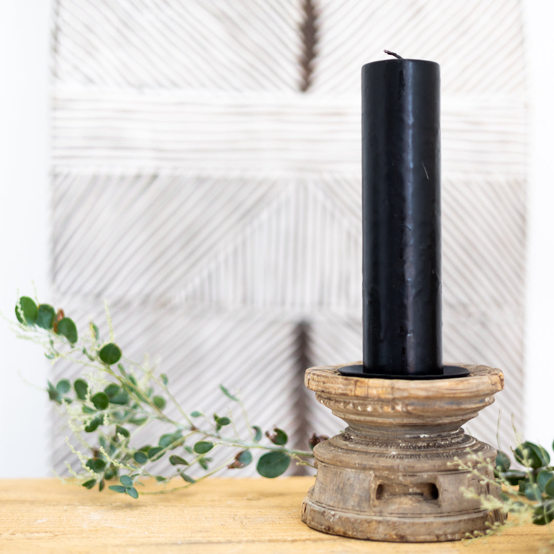 'Mazi' Candle, Black  (Minimum 4)