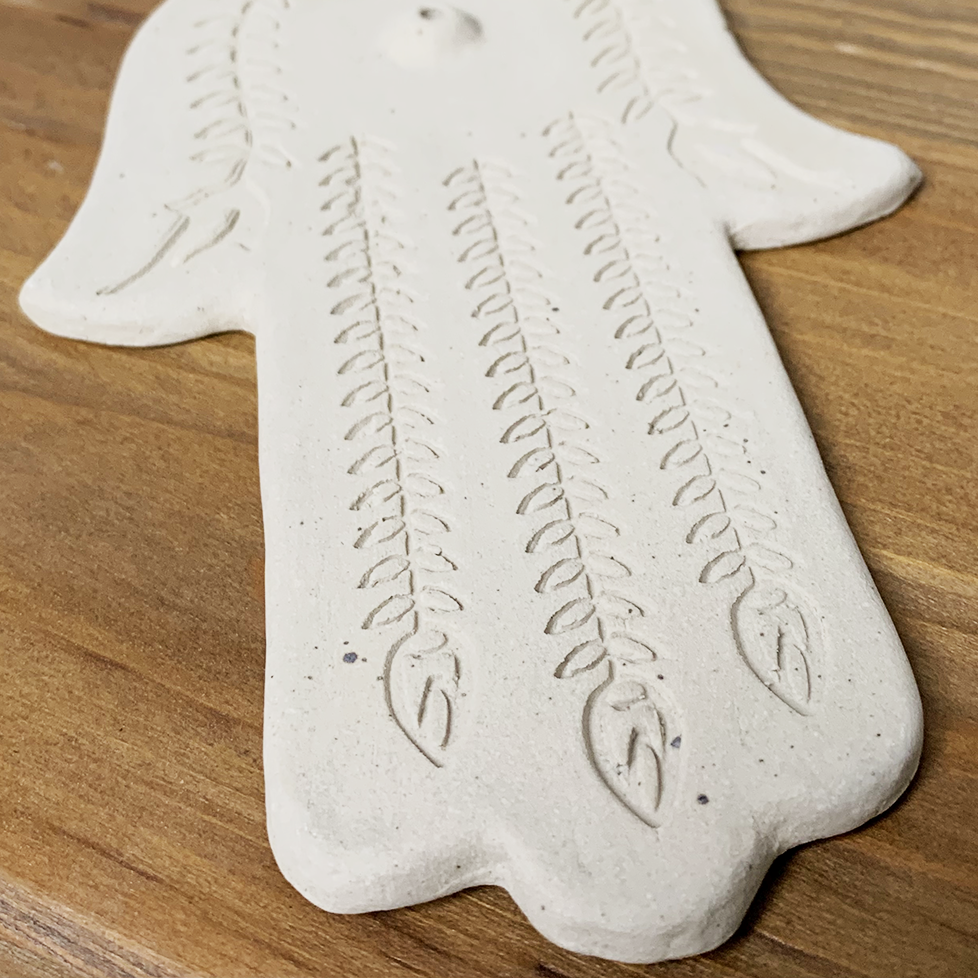 Hamsa : Ceramic Palm Incense Holder