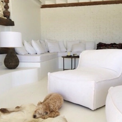 'Lorenzo' Single Seater Sofa, White