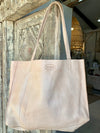 Nude Leather Plain Tote Bag