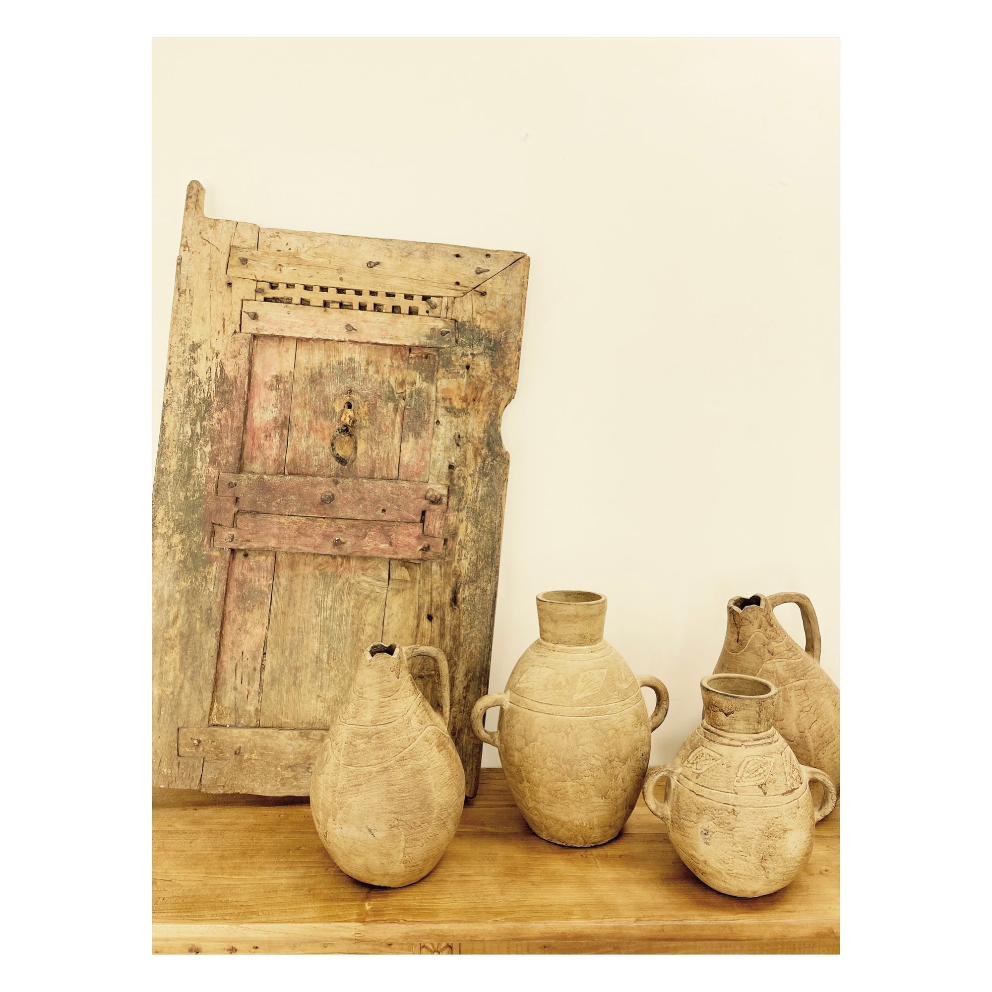 Eos : Terracotta Jug, Single Handle 20cm x 22cm x 33cm h