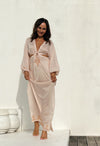 BELLE Bamboo Silk Cutaway Dress-Light Pink
