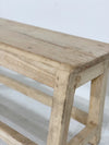 Indian Wooden Bench Seat, Bleached