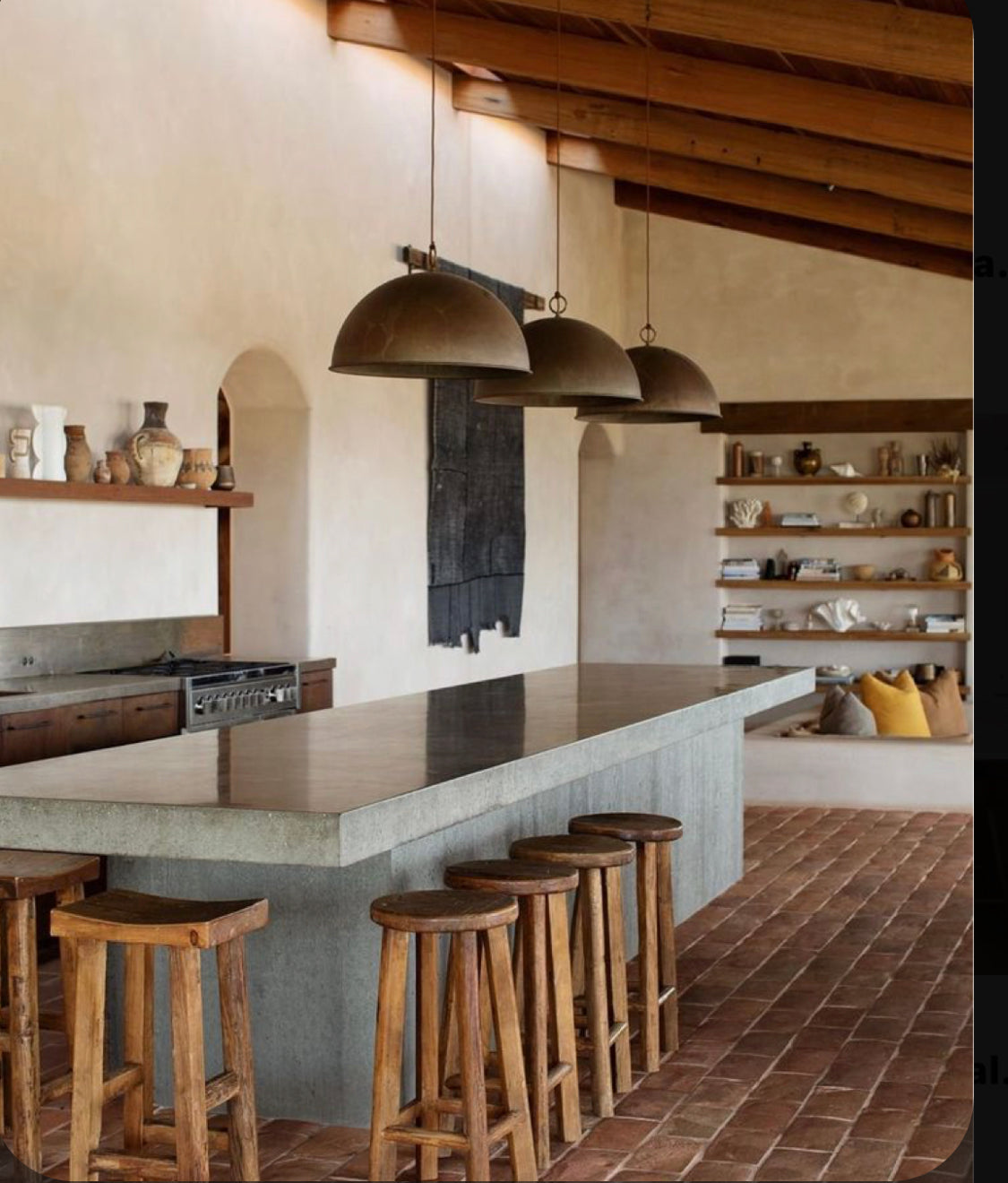 Huang : Recycled Pine Bar Stool 65cm