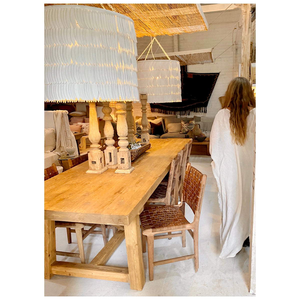 Sienna : Strap Leather Dining Chair, Antique Brown