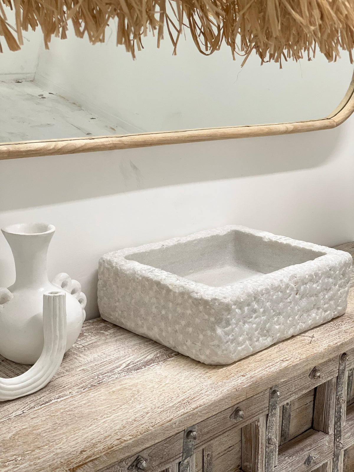 Parul : Marble Basin, Hammered Exterior Finish