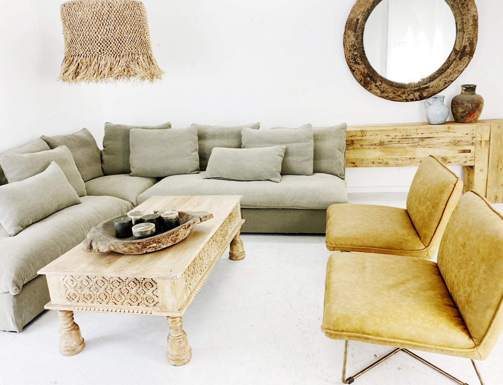 Martino : Leather Low Occasional Chair Cognac