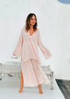 Rania Bamboo Silk Pants without pattern-Light Pink