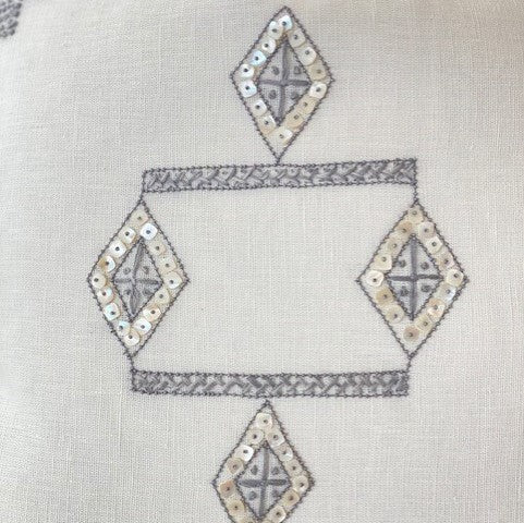 Layana : Indian Linen Cushion, Square