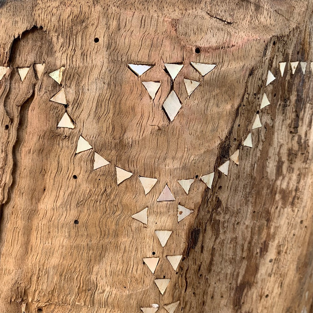 Lukana : Antique Wooden Grinder Pots Assorted, Small