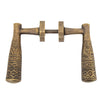 Carved Brass Door Handle Set