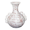 Terracotta Frill Vase White