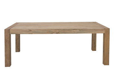 Classic Recycled Teak Outdoor Dining Table, Bleached 210cm x 100cm x 75cm h