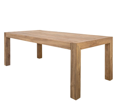 Classic Recycled Teak Outdoor Dining Table, Natural 210cm x 100cm x 75cm h