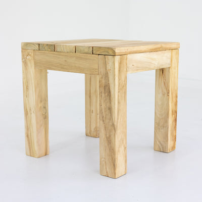 'Santoso' Outdoor Side Table, Bleached