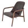 Raffaele Leather Arm Chair, Ebony