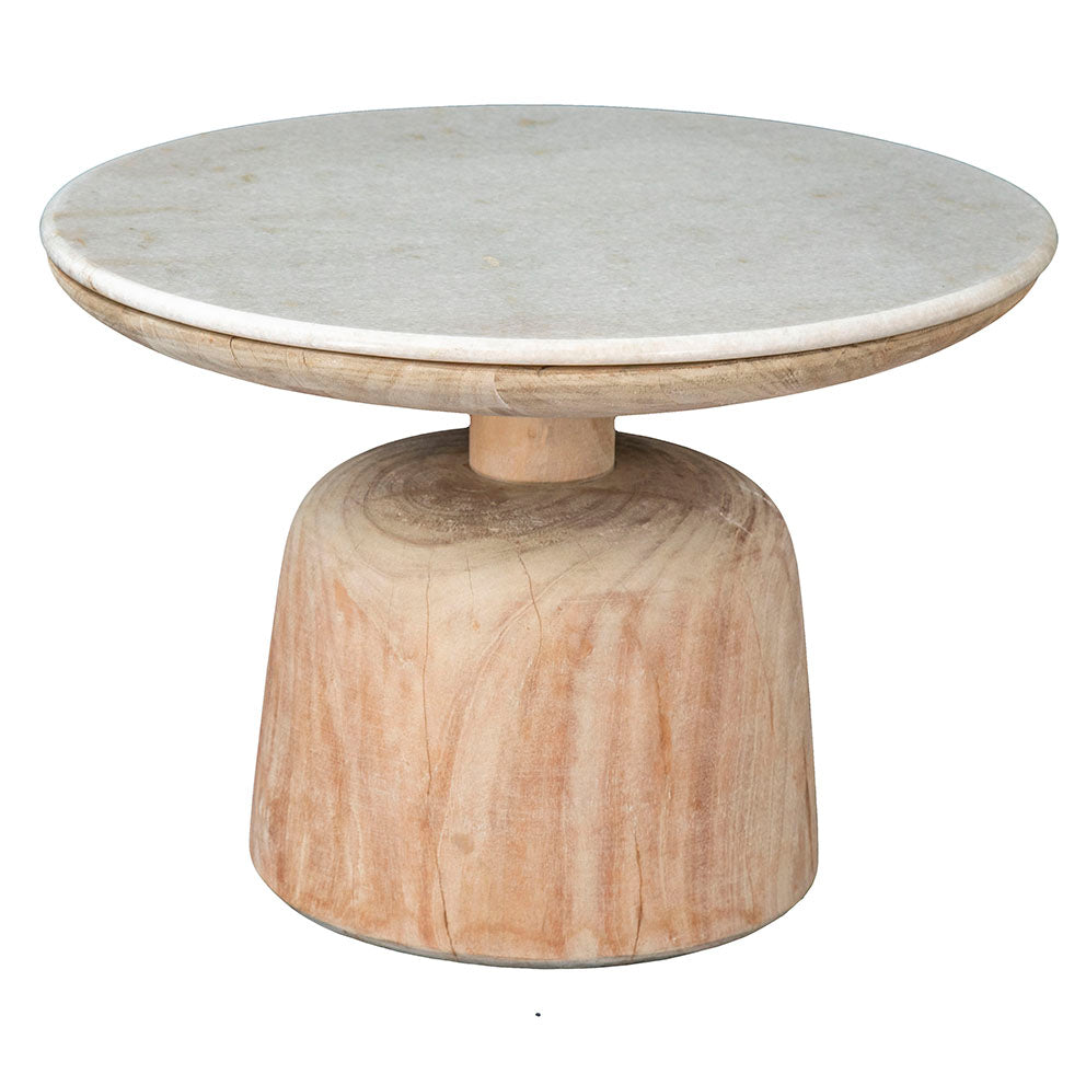 Ahana : Round Marble Top Side Table